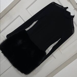 Lovers + Friends Black Long Sleeve Dress